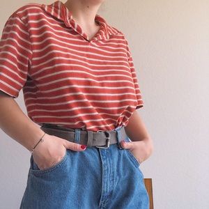 Orange striped shirt
